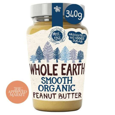 Whole Earth Organic Smooth Peanut Butter 340g