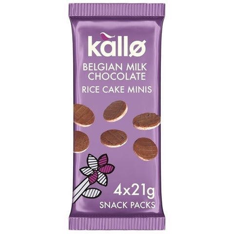 Kallo Mini Milk Choco Rice Cakes 84G