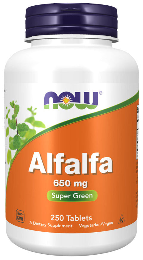 Now Alfalfa 650 Mg 250 Tablets