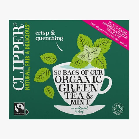 Clipper Organic Green Tea With Mint 80'S