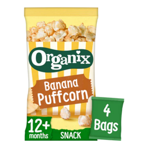 Organix Organic Banana Puffcorn Snack 3 x (4 x 10g)