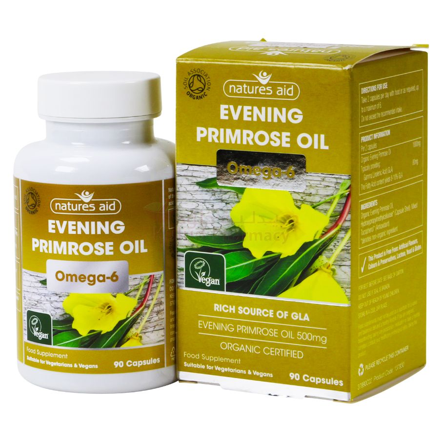 Natures Aid Organic Evening Primrose Oil Capsule 90 CAP | Kulud Pharmacy