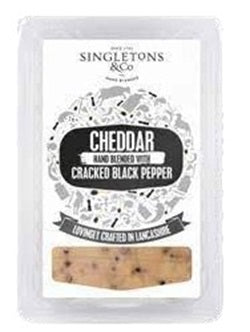 Singletons - White Cheddar & Black Pepper Slice 150G