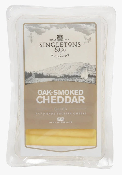 Singletons - Oak Smoked Cheddar Slice 150G