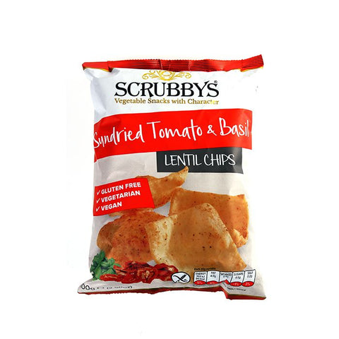 Scrubby's Lentil Sundried Tomato & Basil Chips 100 G