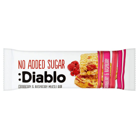 Diablo Cranberry Raspberry Muesli Bar 30g