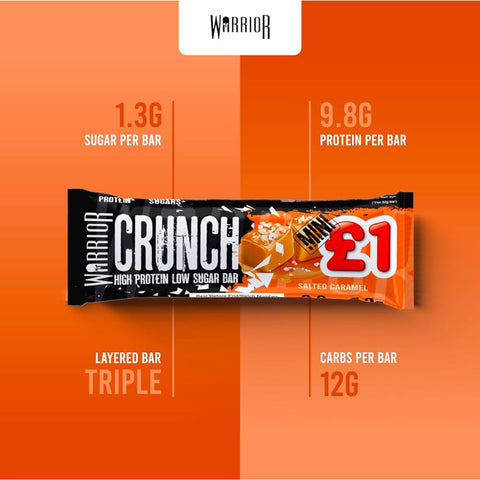 Warrior Crunch Mini Protein Bar- Salted Caramel 32g