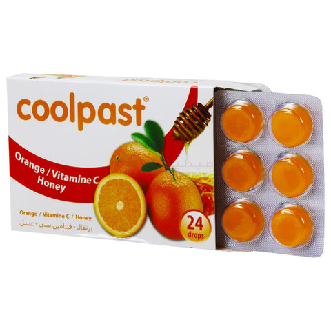 Cool Past Orange And Vitamin C And Honey Lozenges 24 PC