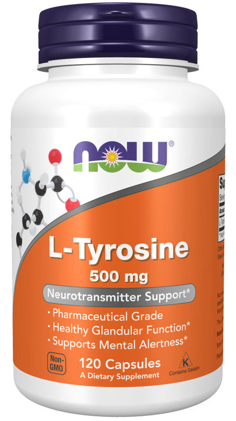 Now L-Tyrosine 500 Mg 120 Capsules