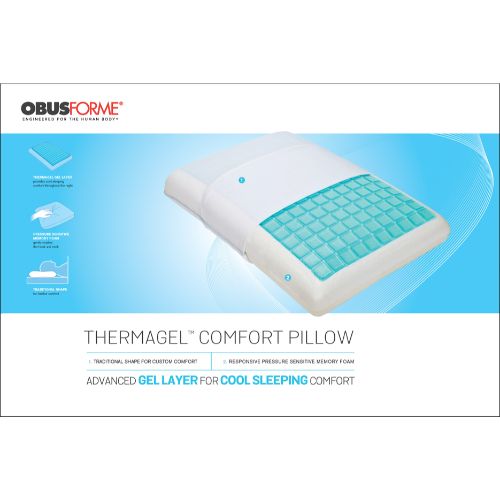 Obusforme Thermagel Memory Foam Contour Pillow 2 PC | Pillows Obusforme Thermagel Memory Foam Contour Pillow 2 PC | Pillows