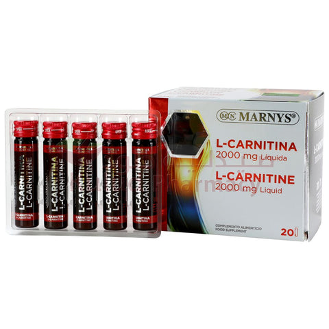 Buy Marnys L Carnitine Ampoule 2000 Mg 20 PC Online - Kulud Pharmacy