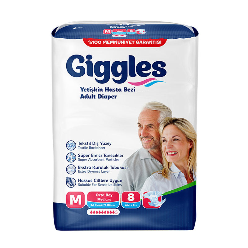Giggles Medium Adult Diaper 8 PC | Adult Diapers Giggles Medium Adult Diaper 8 PC | Adult Diapers