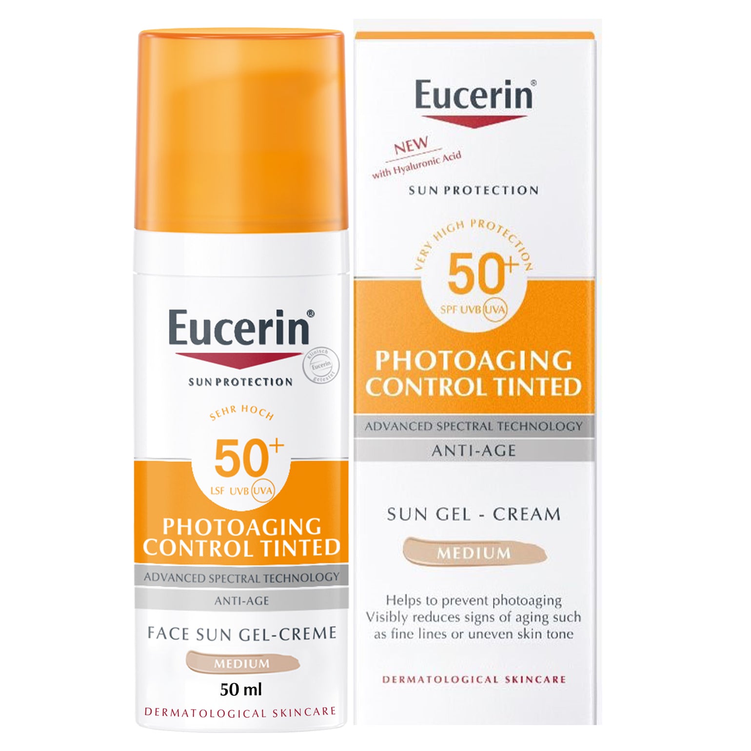 Eucerin Sun Protection Photoaging Control CC Sun Cream Medium Tinted ...