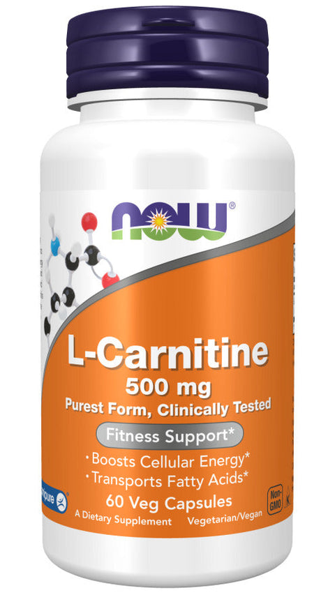 Now L-Carnitine 500 Mg 60 Veg Capsules