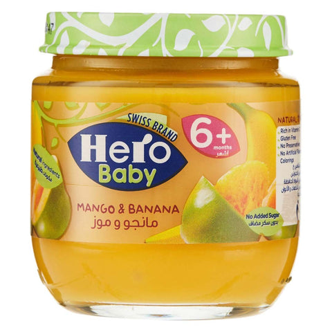 Buy Hero Baby Mango & Banana 6+ 125GM Online - Kulud Pharmacy