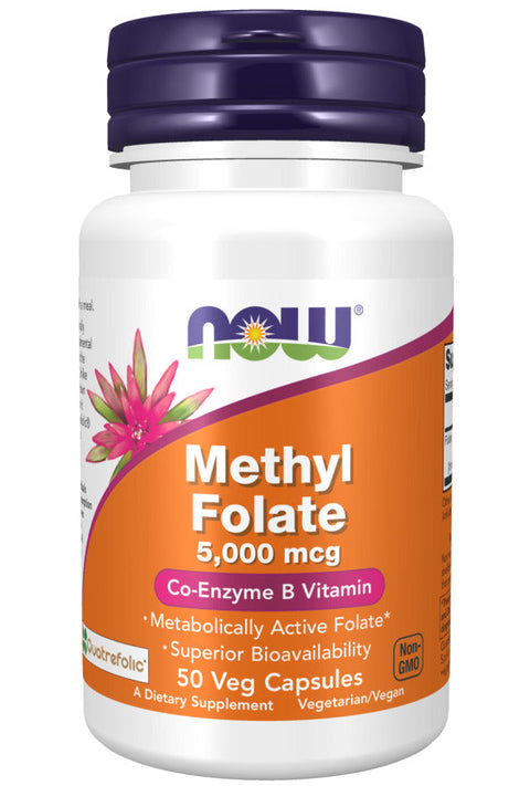 Now Methyl Folate 5000 Mcg 50 Veg Capsules