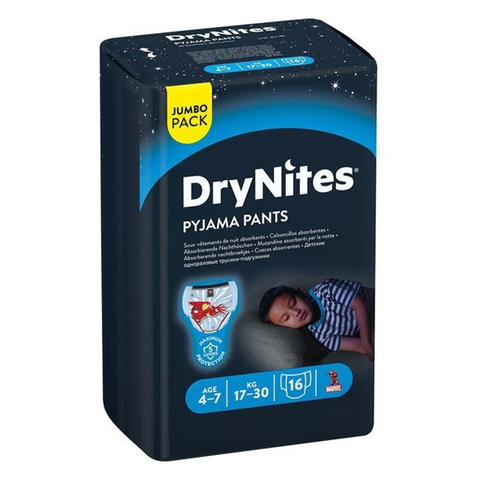 Buy Huggies Drynites Pyjama Pants 17 3 Kg Boys Baby Diaper 16 PC Online - Kulud Pharmacy