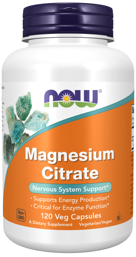 Now Magnesium Citrate 120 Veg Capsules