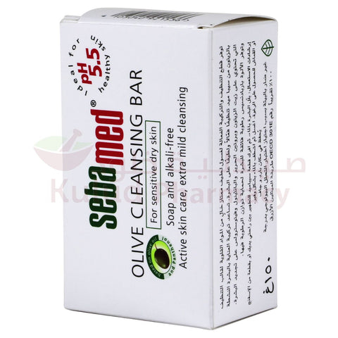 Buy Sebamed Olive Cleansing Soap Bar 150 GM Online - Kulud Pharmacy