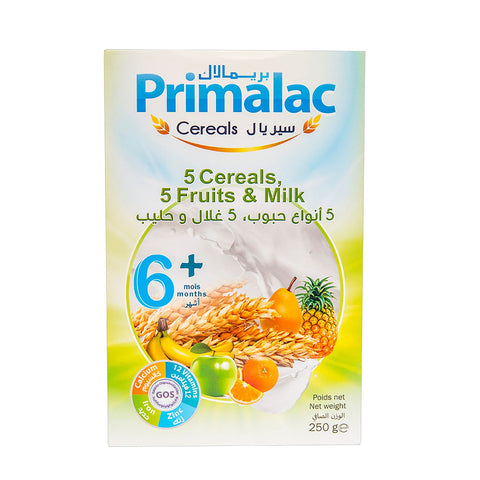 Primalac 5 Cereals 5 Fruits & Milk 250 Gm 250GM