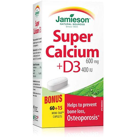 Buy Jamieson Super Calcium + D3 Hard Capsule 600Mg 75 PC Online - Kulud Pharmacy