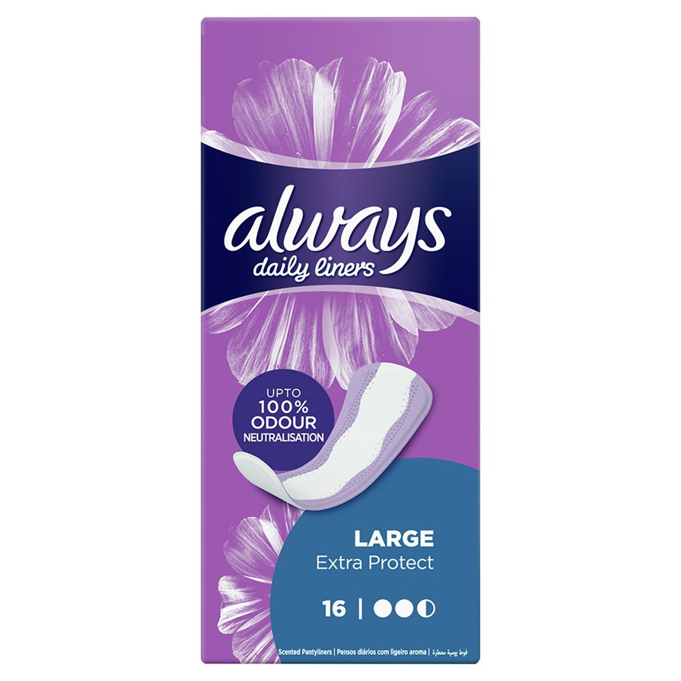 Always Daily Liners Extra Protect Large Sanitary Pads 16 PC | Kulud ...
