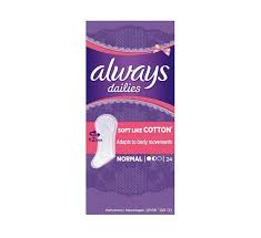 Buy Always Daily Liners Scented Normal Sanitary Pads 40 PC Online - Kulud Pharmacy