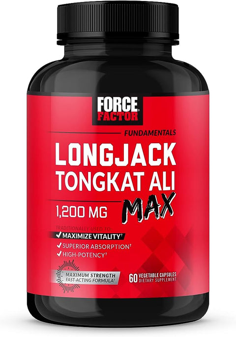 Buy Force Factor Longjack Tongkat Ali Max 1200mg 60 Capsules Online - Kulud Pharmacy