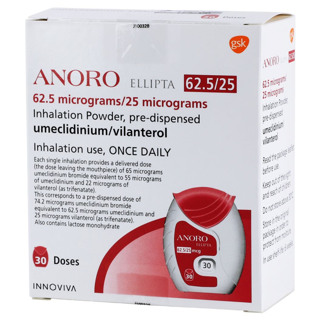Anoro Ellipta Buy ANORO Ellipta: Treats Airflow Obstruction In