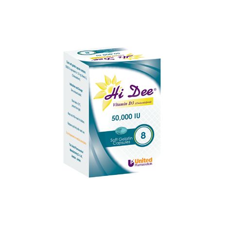 Hi Dee Soft Gelattin Capsule 50000 I.U 8 PC | Vitamin D & Calcium Hi Dee Soft Gelattin Capsule 50000 I.U 8 PC | Vitamin D & Calcium