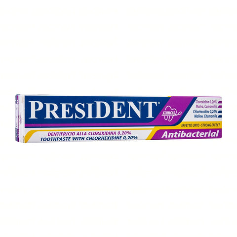 Buy President Antibacterial With Chlorehexidine Toothpaste 75 ML Online - Kulud Pharmacy