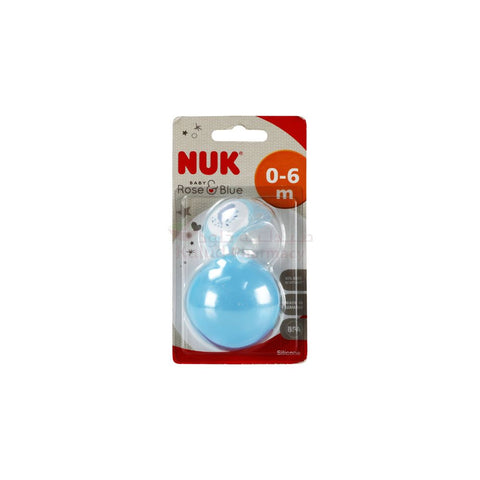 Buy Nuk Silicone Pacifier+Box Blue 0 6 Month 1PC Online - Kulud Pharmacy