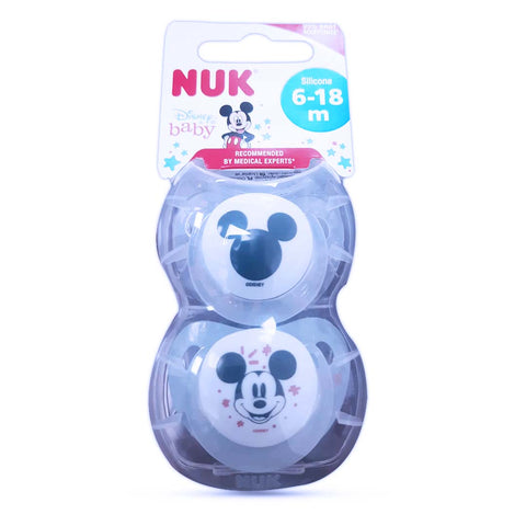 Buy Nuk Silicone Pacifier Mickey 6-18 Month 2 PC Online - Kulud Pharmacy