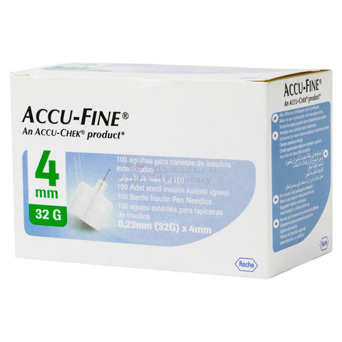 Buy Accu Fine Pen 0.23Mm 32Gx4Mm Needle 100 PC Online - Kulud Pharmacy