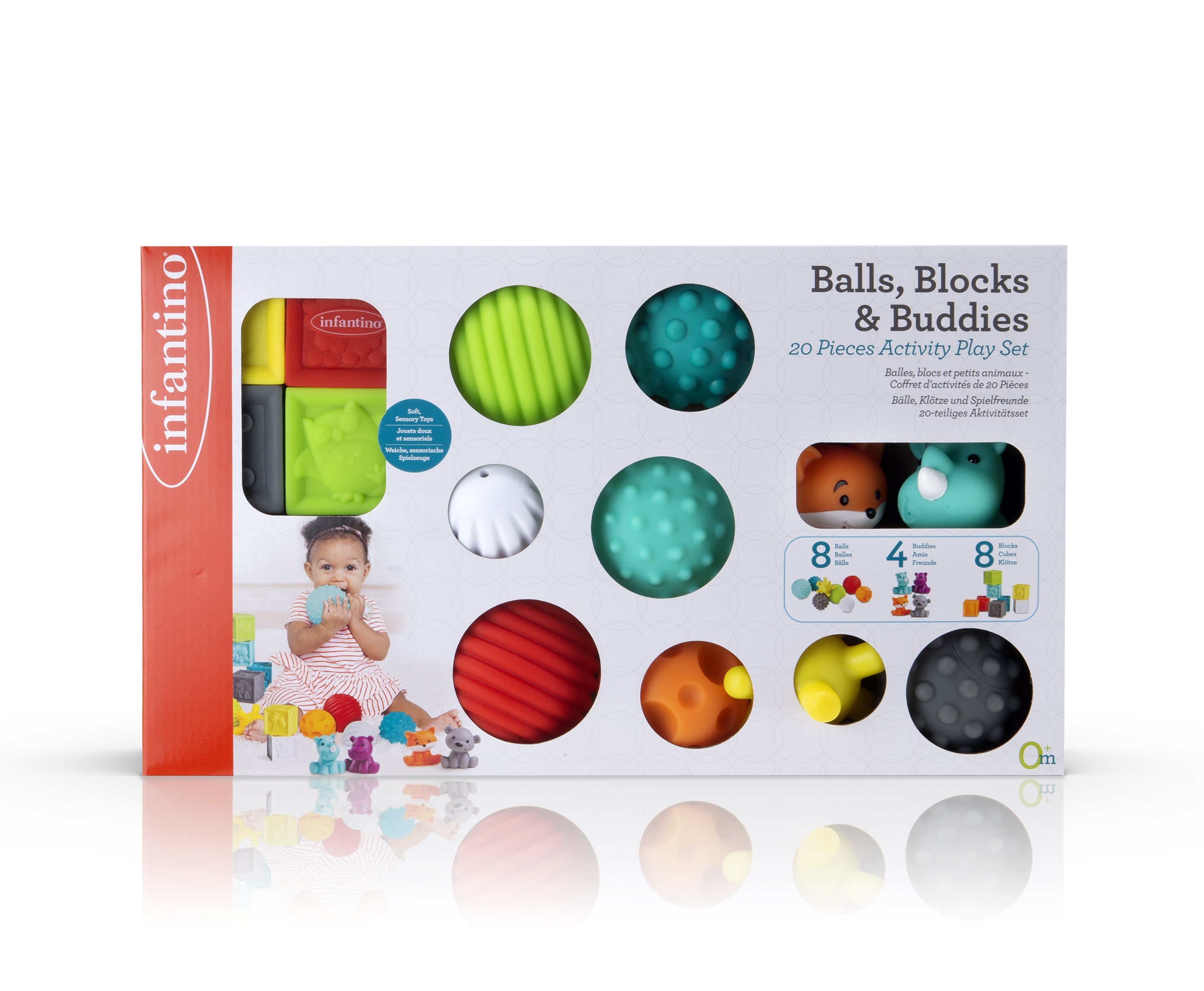 Infantino - Balls, Blocks & Buddies 20 Pieces Activity Play Set | Pre-School Infantino - Balls, Blocks & Buddies 20 Pieces Activity Play Set | Pre-School