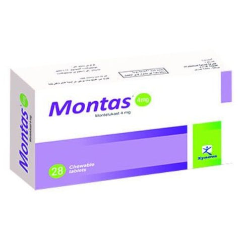 Buy Montas Chewable Tablet 4Mg 28 PC Online - Kulud Pharmacy