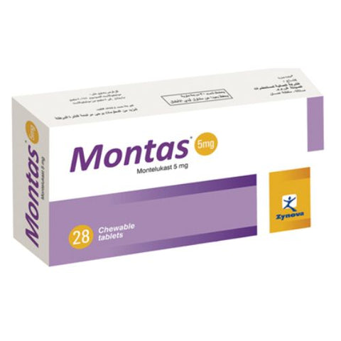 Buy Montas Chewable Tablet 5 Mg 28 PC Online - Kulud Pharmacy