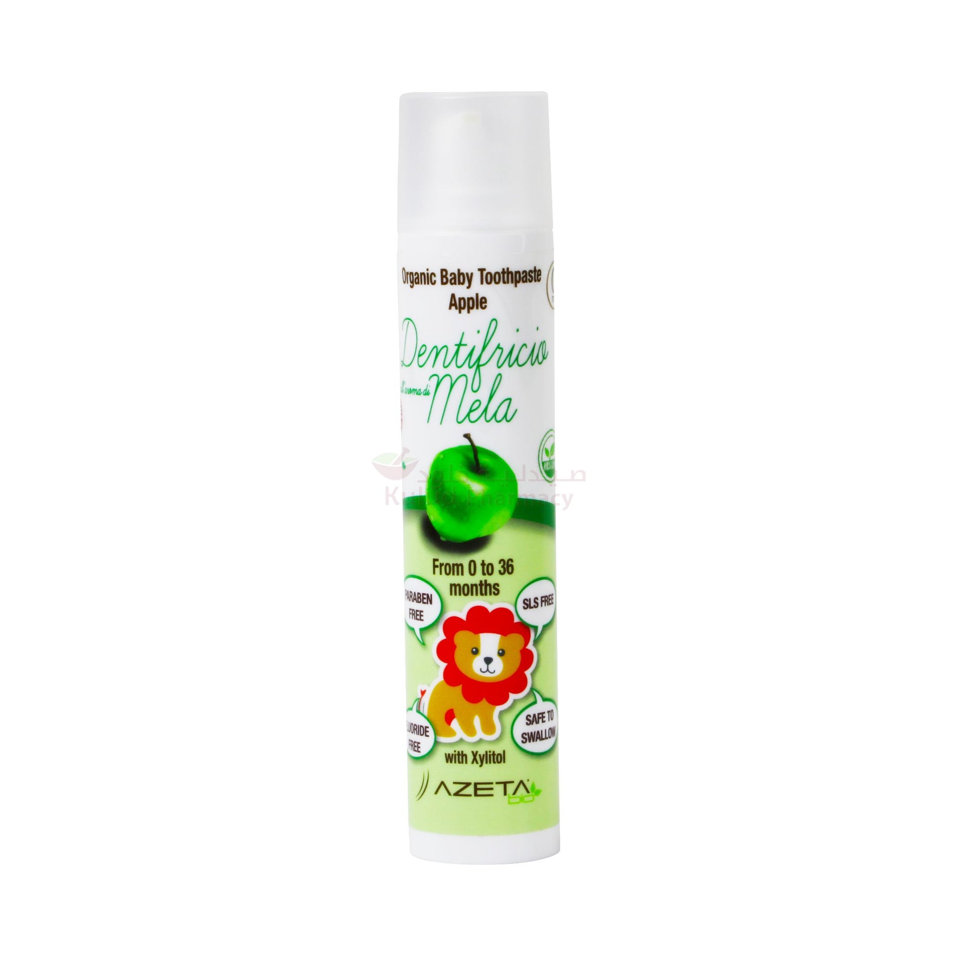 Azeta Organic 0 3 Years Apple Toothpaste 50 ML | Kulud Pharmacy