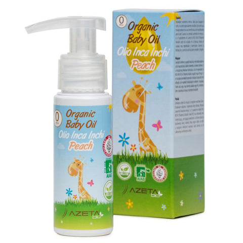 Buy Azeta Organic Baby Massage Peach Oil 50 ML Online - Kulud Pharmacy