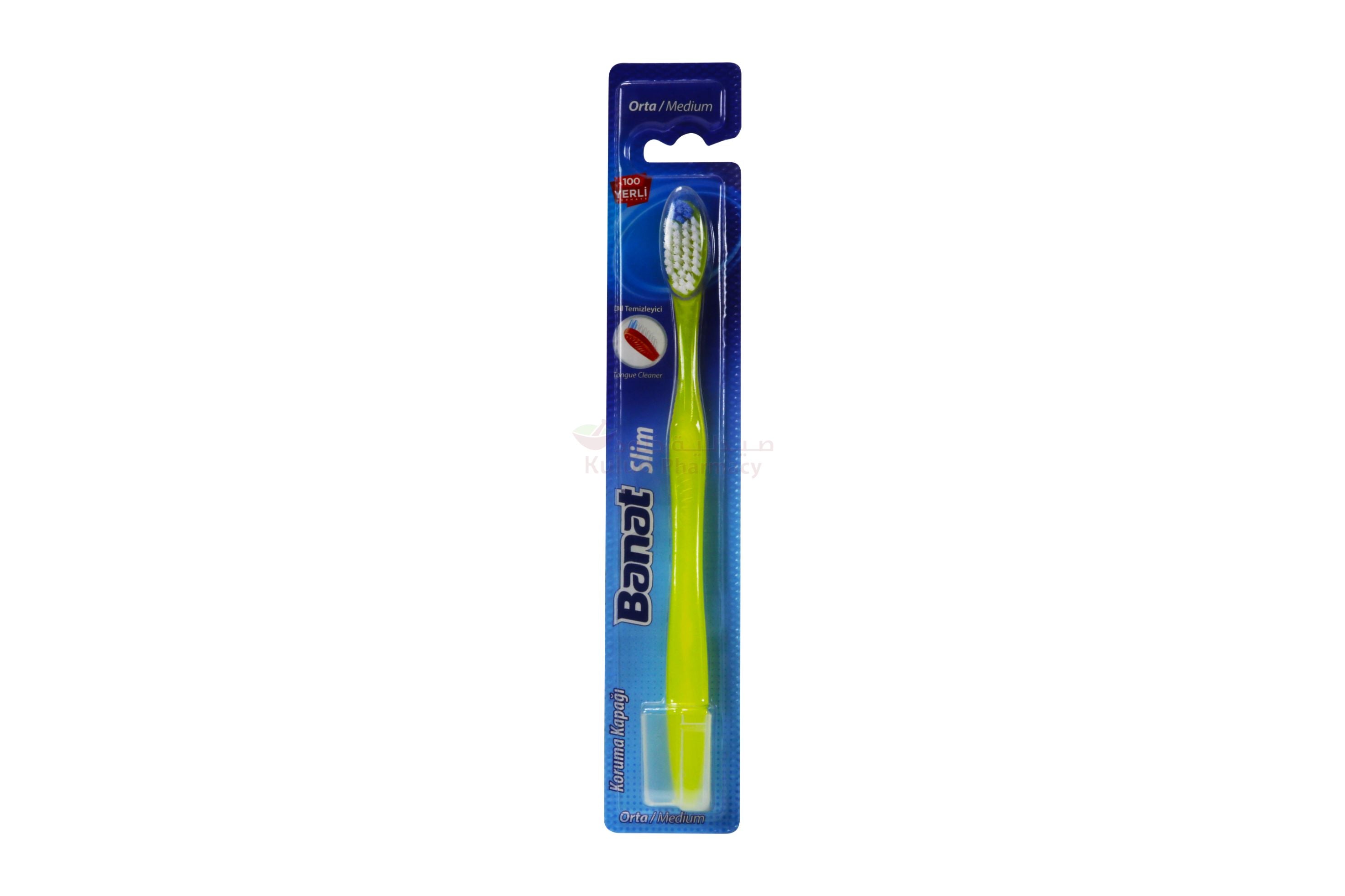 Banat Slim Medium Toothbrush 1 PC | Toothbrushes Banat Slim Medium Toothbrush 1 PC | Toothbrushes
