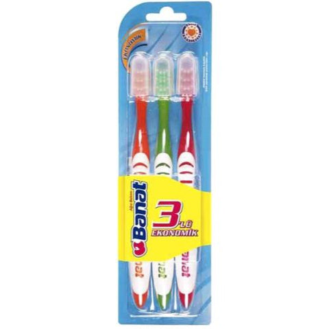 Buy Banat Economic Medium (2+1) Toothbrush 3 PC Online - Kulud Pharmacy