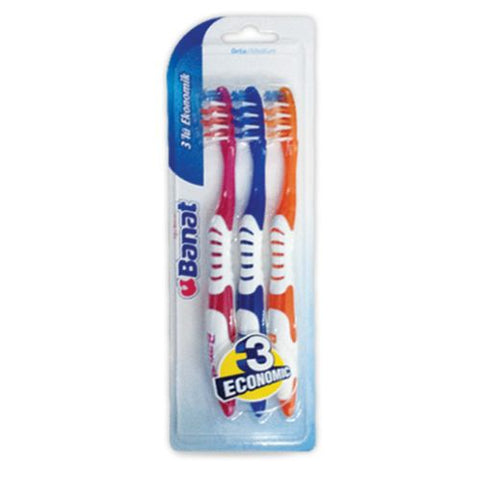 Buy Banat Trio Medium Toothbrush 3 PC Online - Kulud Pharmacy