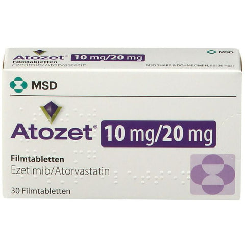 Buy Atozet Tablet 10/20 Mg 30 PC Online - Kulud Pharmacy