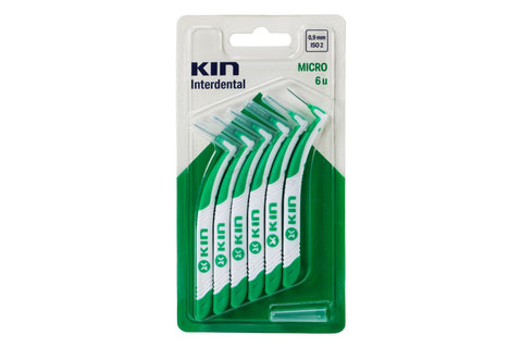 Buy Kin Interproximal Micro 0.9Mm Interdental Brush 6 PC Online - Kulud Pharmacy