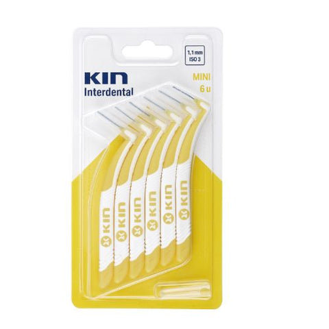 Buy Kin Interproximal Mini 1.1Mm Interdental Brush 6 PC Online - Kulud Pharmacy