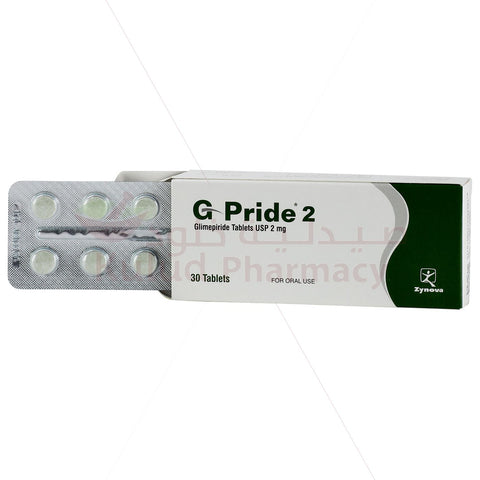 Buy G Pride Tablet 2 Mg 30 PC Online - Kulud Pharmacy