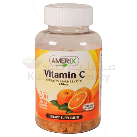 Buy Amerix Vitamin C Chewing Gum 250 Mg 60 PC Online - Kulud Pharmacy