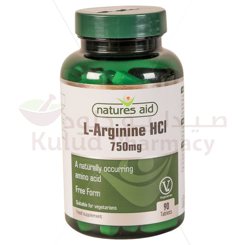 Buy NatureS Aid L Arginin Capsule 750 Mg 90 CAP Online - Kulud Pharmacy