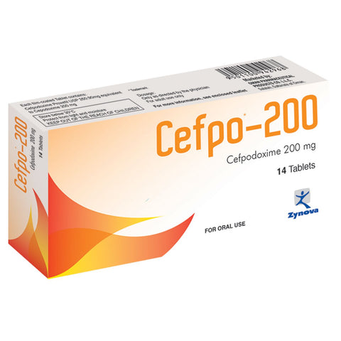 Buy Cefpo Tablet 200 Mg 14 PC Online - Kulud Pharmacy