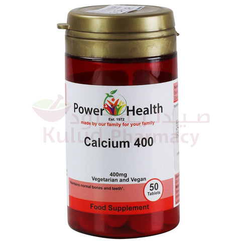 Buy Power Health Calcium Tablet 400 Mg 50 PC Online - Kulud Pharmacy